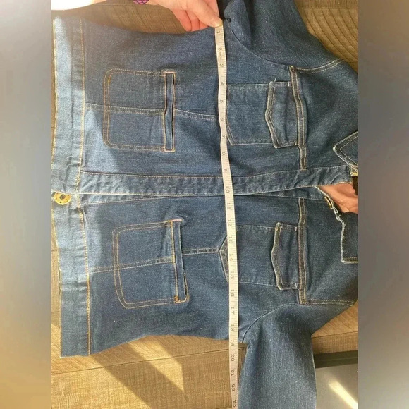 Vintage British Khaki silk lined denim jacket - Picture 10 of 10